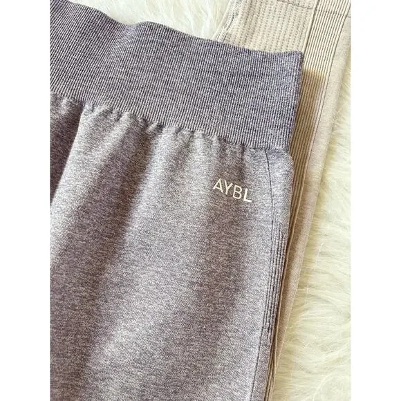 AYBL Pulse Seamless Purple Lilac Ombre Running Gym Workout Leggings Size Medium - Picture 7 of 12